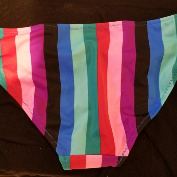NWT OLD NAVY STRIPED RAINBOW BIKINI BOTTOMS - Picture 2 of 2